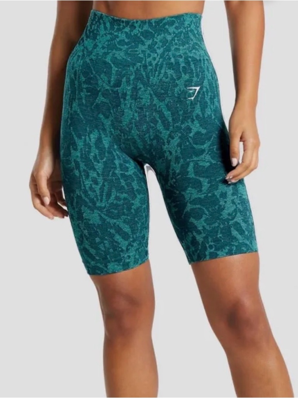 Gymshark Adapt Animal Seamless Shorts Teal Medium M Scrunch Butt